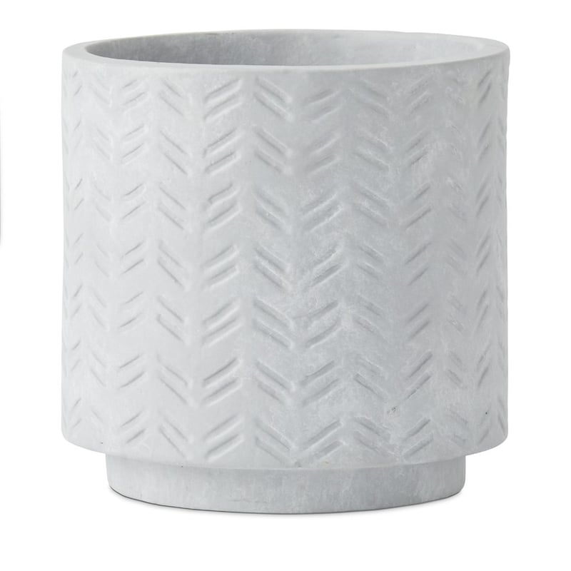 Turin Grey Chevron Pot 
