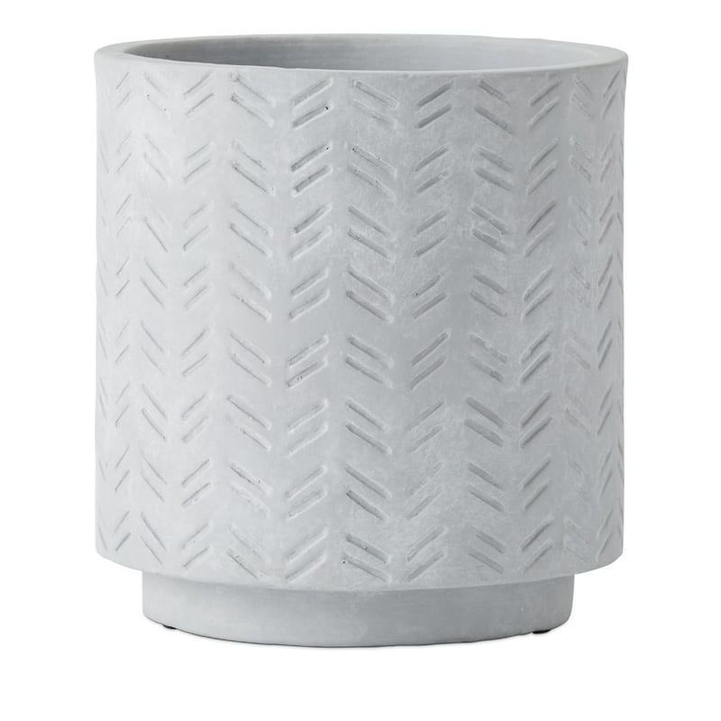 Turin Grey Chevron Pot 