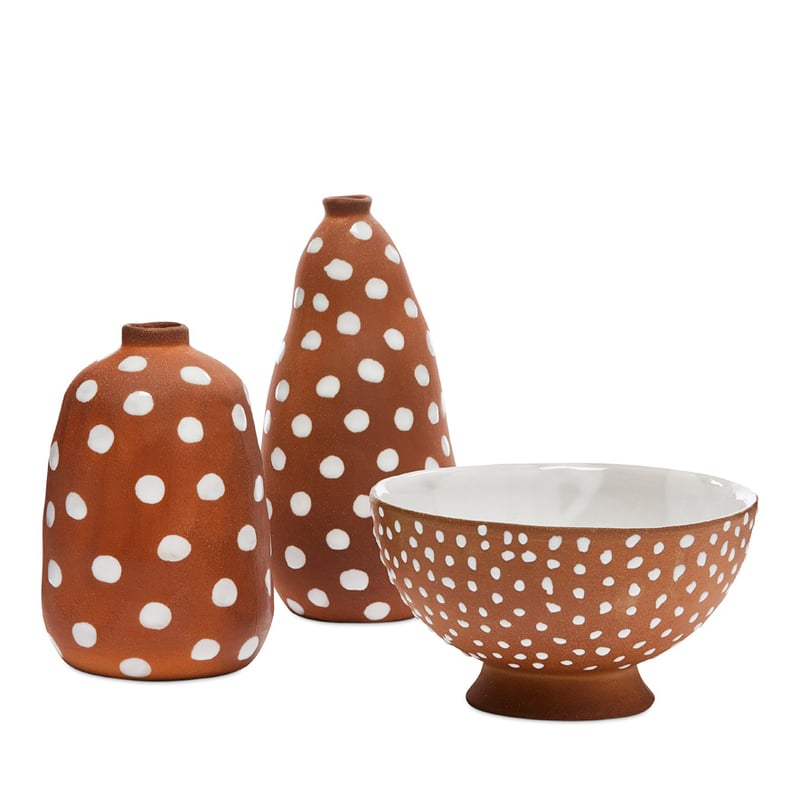 Spotty Terracotta Tall Vase