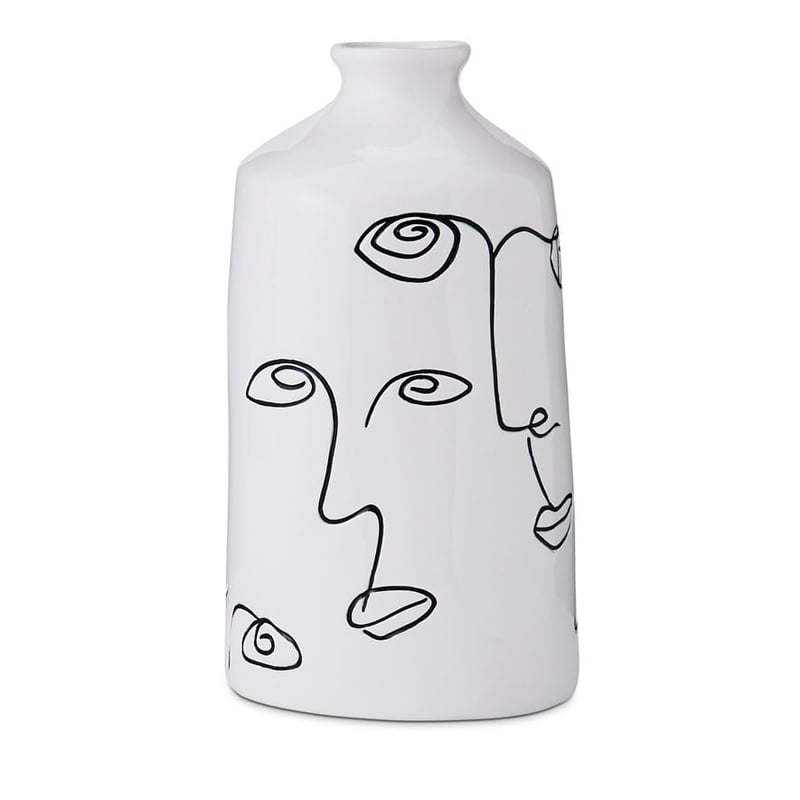 Abstract White & Black Vase
