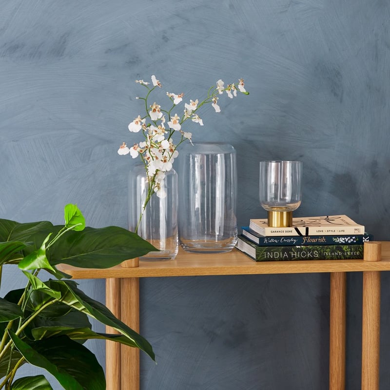 Frankie Small Clear & Gold Vase