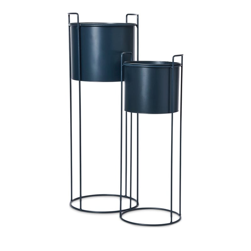 Santana Steel Blue Plant Stand