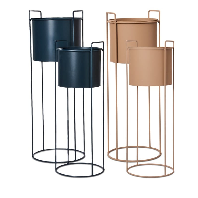 Santana Steel Blue Plant Stand
