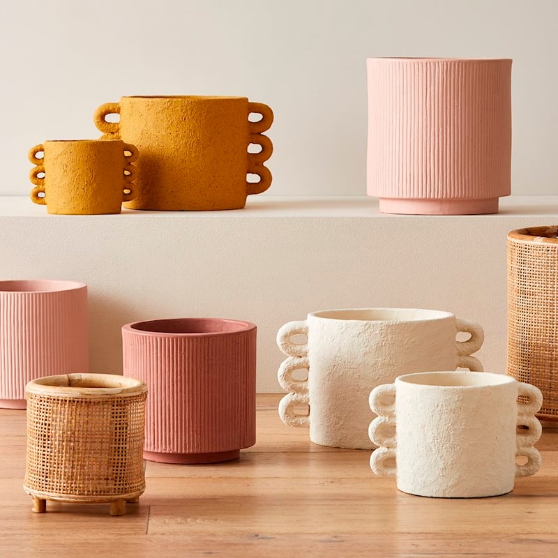 Pleat Light Pink Pot 