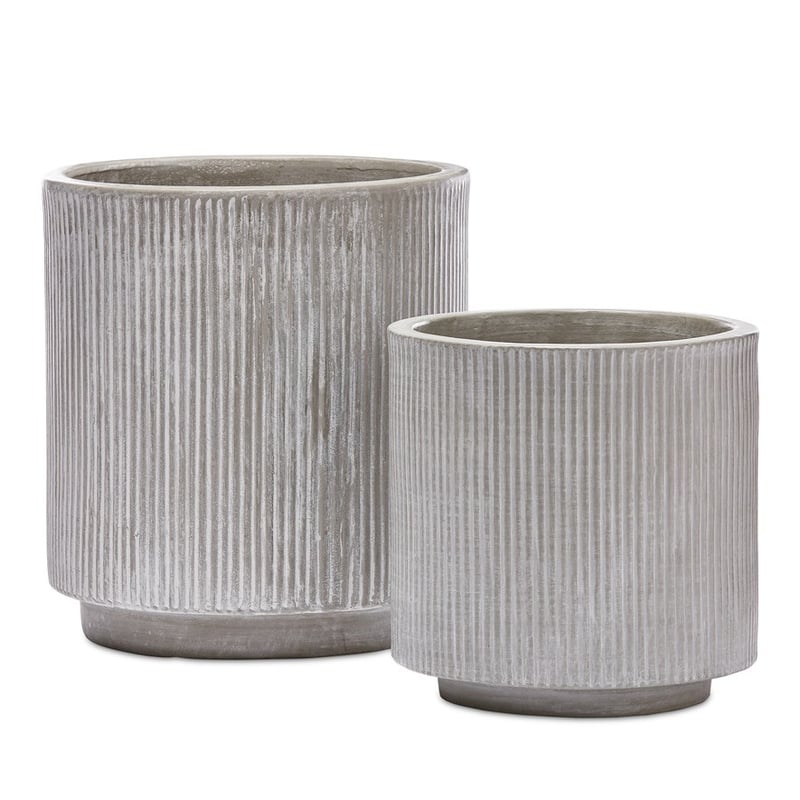 Pleat Grey Pot