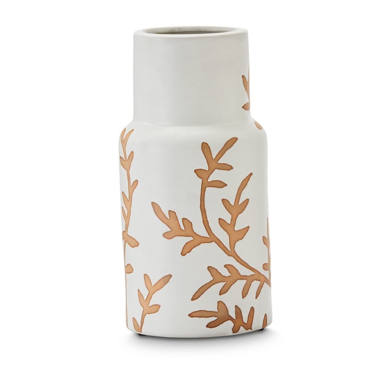 Leaf White & Brown Vase  