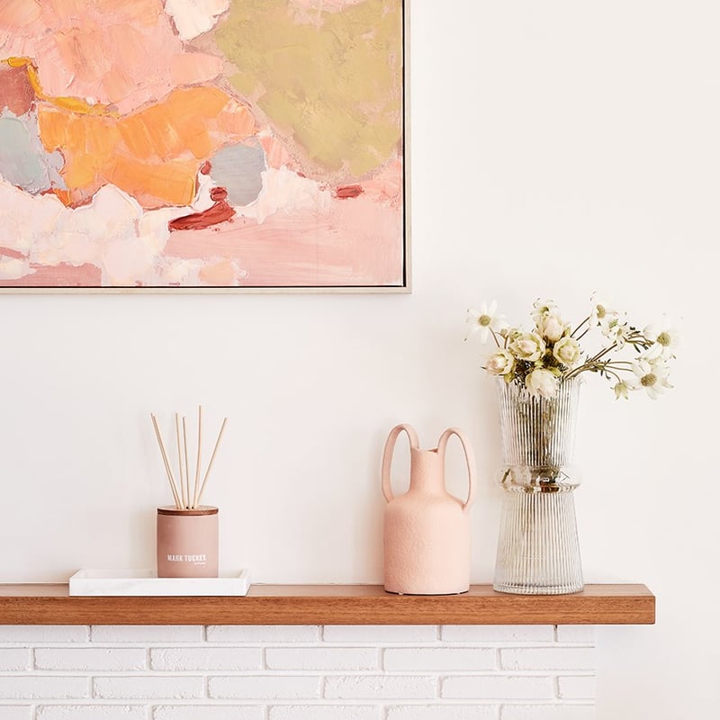 Fluted Rings Clear Vase  