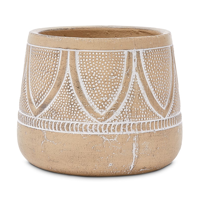 Rania Brown & White Dots Pot