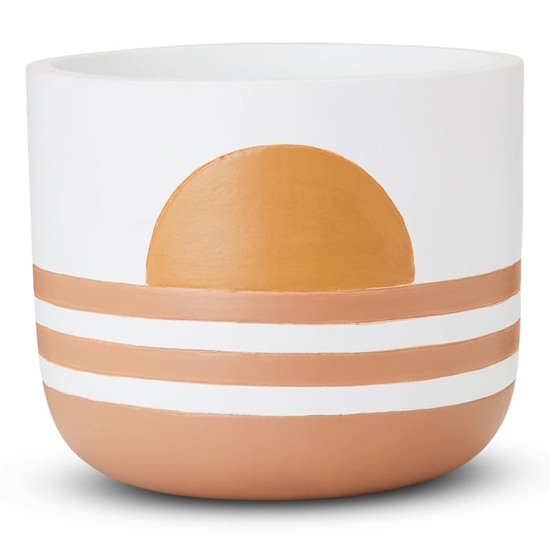 Sun Rise White Stripes Pot