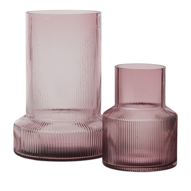 Cubist Glass Rose Vases 