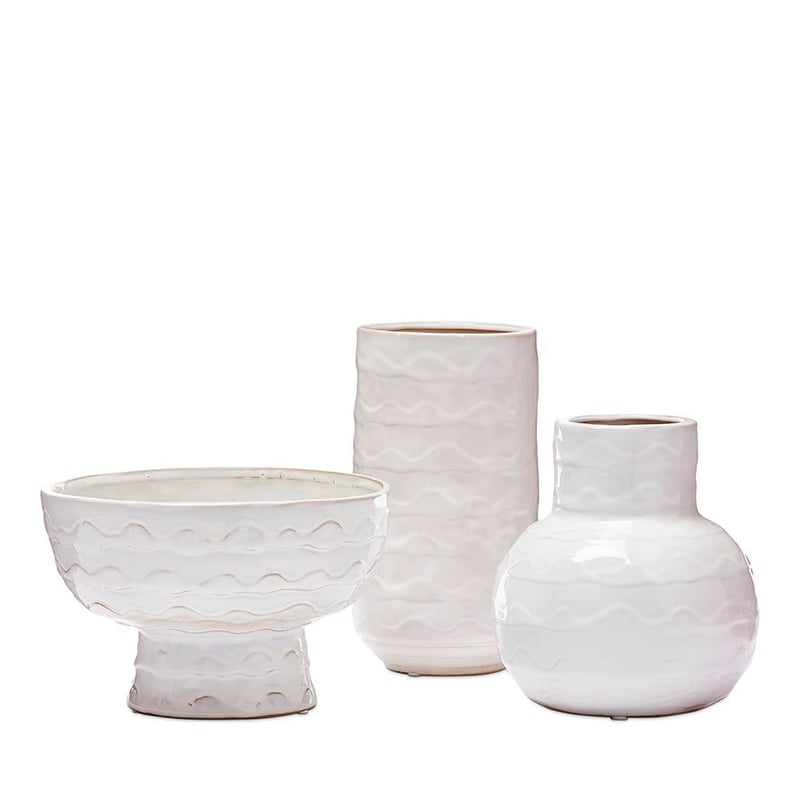 Wave White Vase  