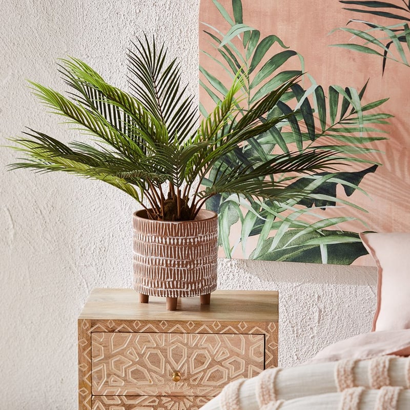 Tribal Terracotta & White Pot