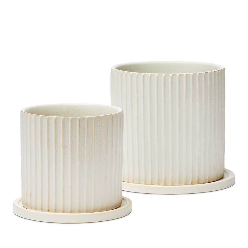 Vertical Cream Pot and Saucer 
