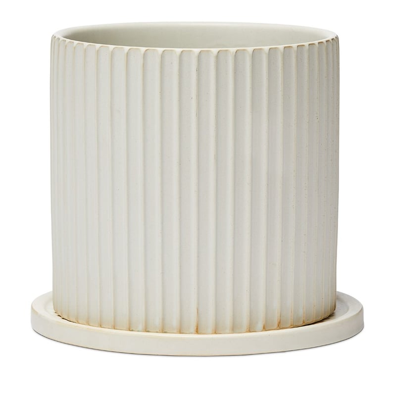 Vertical Cream Pot and Saucer 