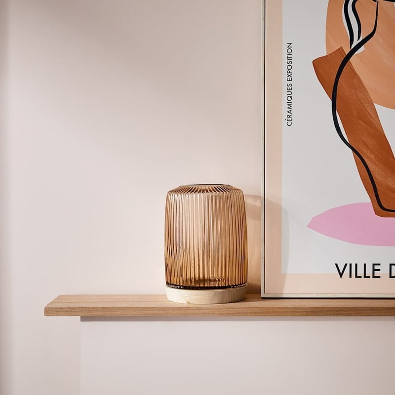 Optical Amber Vase