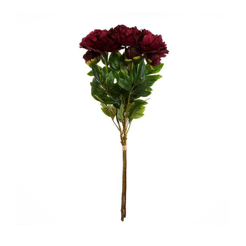 Spring Stems Full Blown Peony Burgandy 