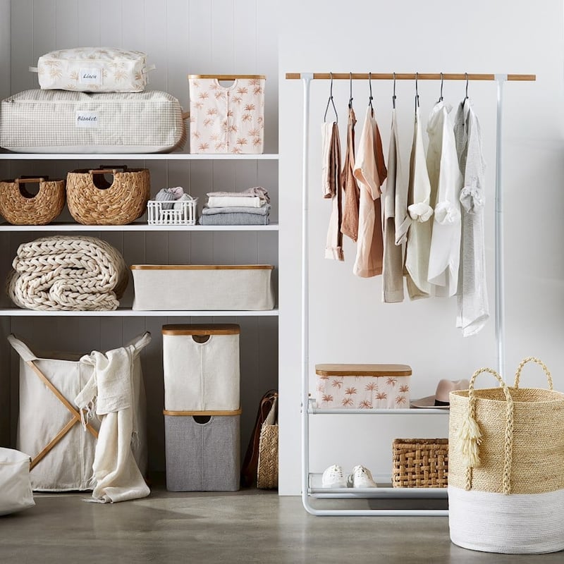 Hamilton Storage Range Garment Rack White 