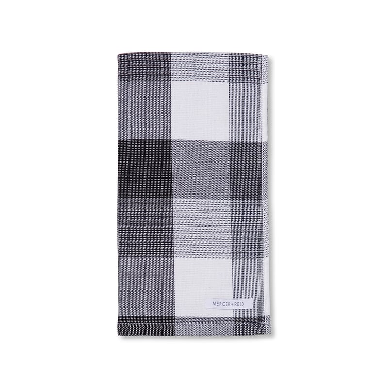 Essential Check Tea Towels Charcoal