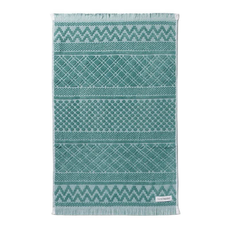 Turin Tea Towel Sage & Dove Grey Pack of 2