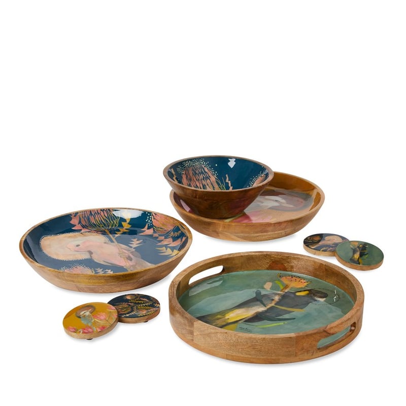 Dana Kinter Servingware W20 Lrg Bowl Dia35xH5cm Mustard/Kookaburra 