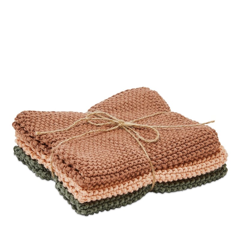 Leda Forest & Blossom & Mocha Bamboo Cotton Dish Cloth 3 Pack