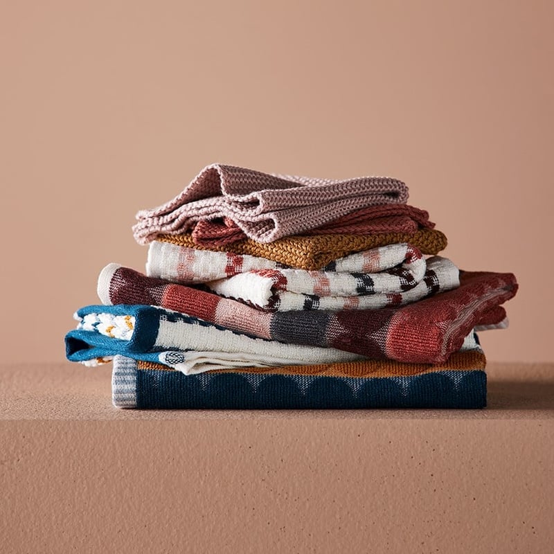 Leda Rose & Blush & Amber Bamboo Cotton Dish Cloth 3 Pack