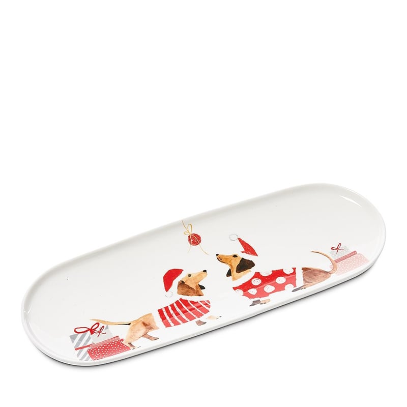 Christmas Servingware Dachshunds Tray