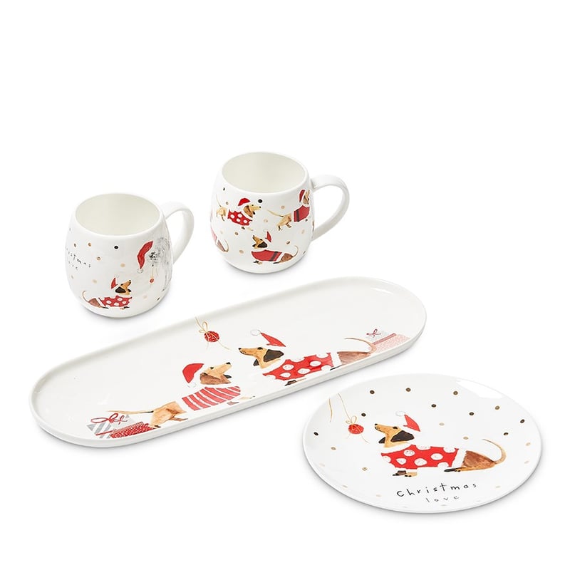 Christmas Servingware Dachshunds Tray