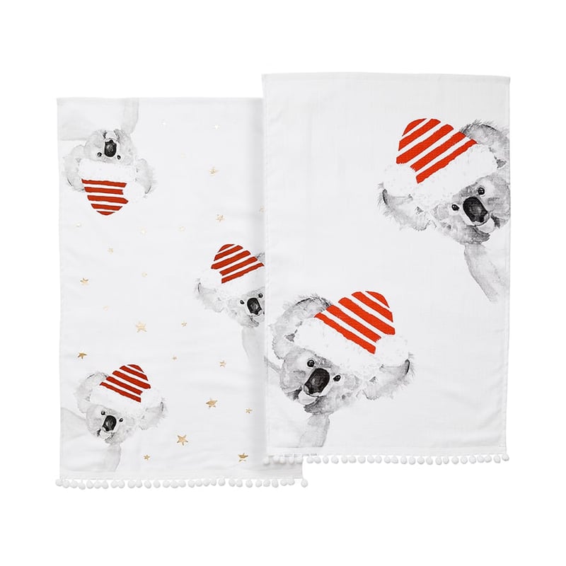Christmas Koala Tea Towels Pack of 2