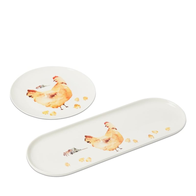 Chicken Collection Brown Tray