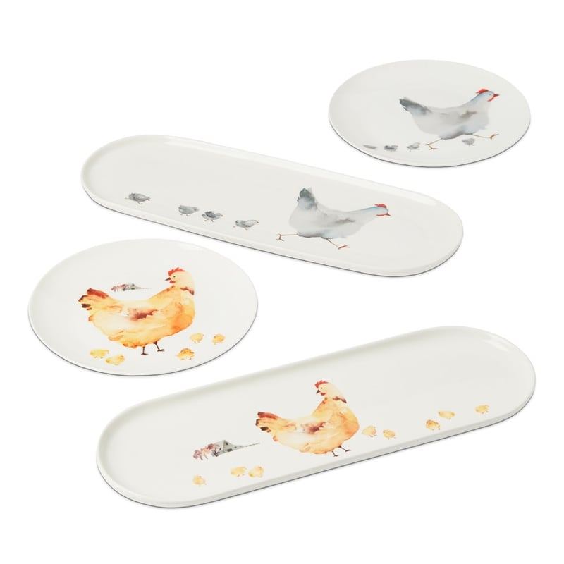 Chicken Collection Brown Tray