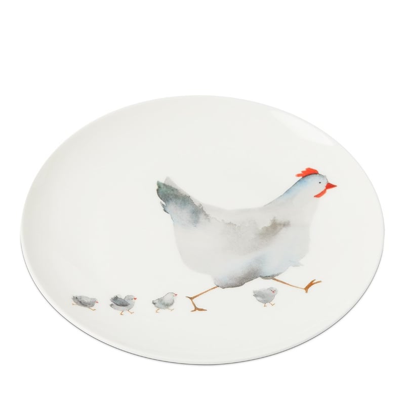 Chicken Collection Grey Plate