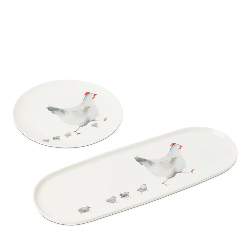 Chicken Collection Grey Plate