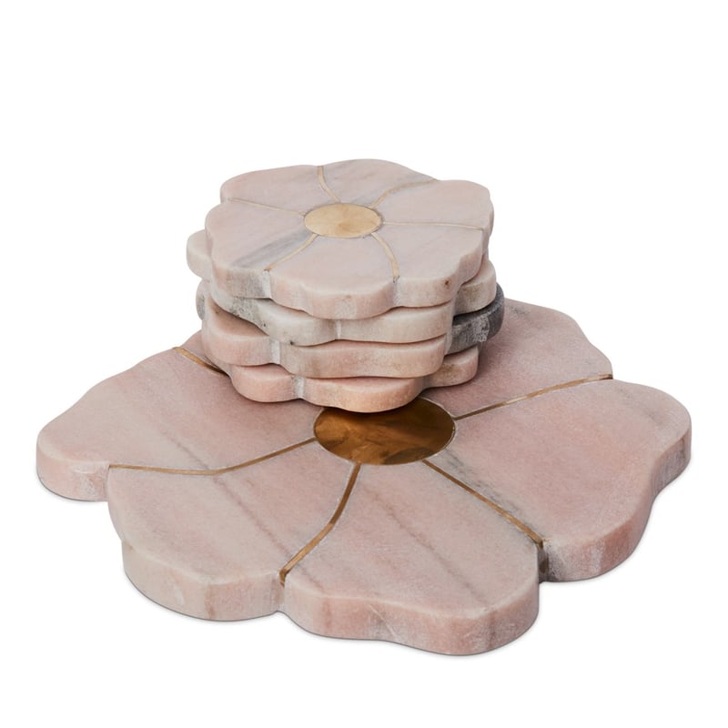 Daisy Pink & Gold Marble Coasters Pack of 4