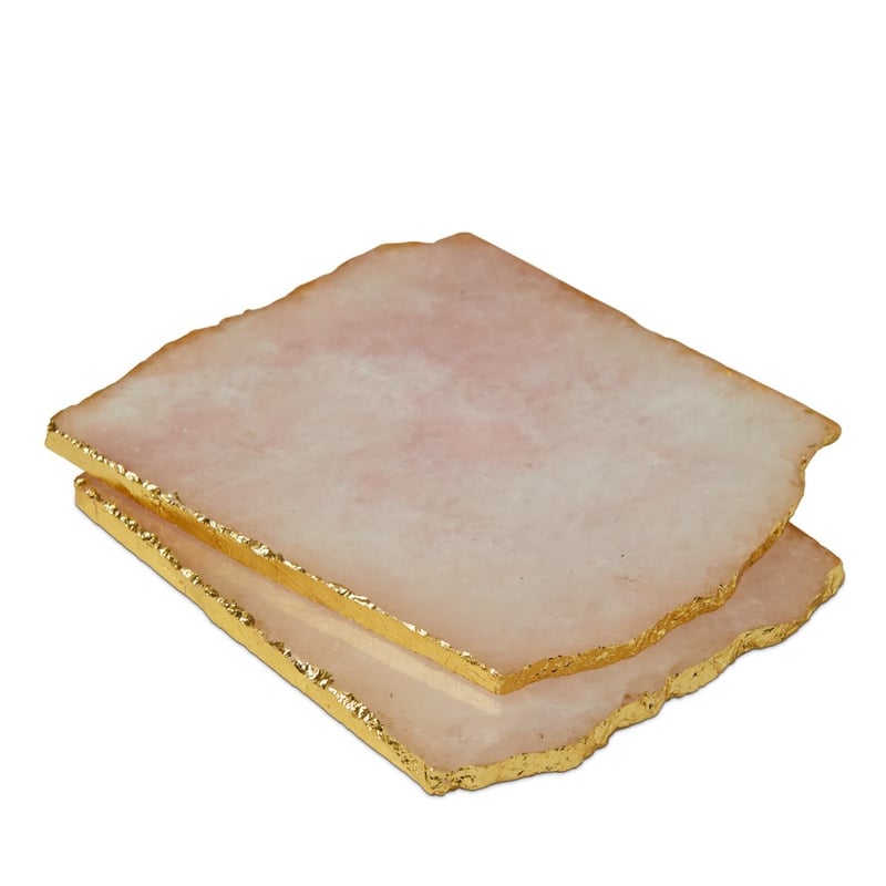 Agate Rose & Gold Coasters Pack of 2