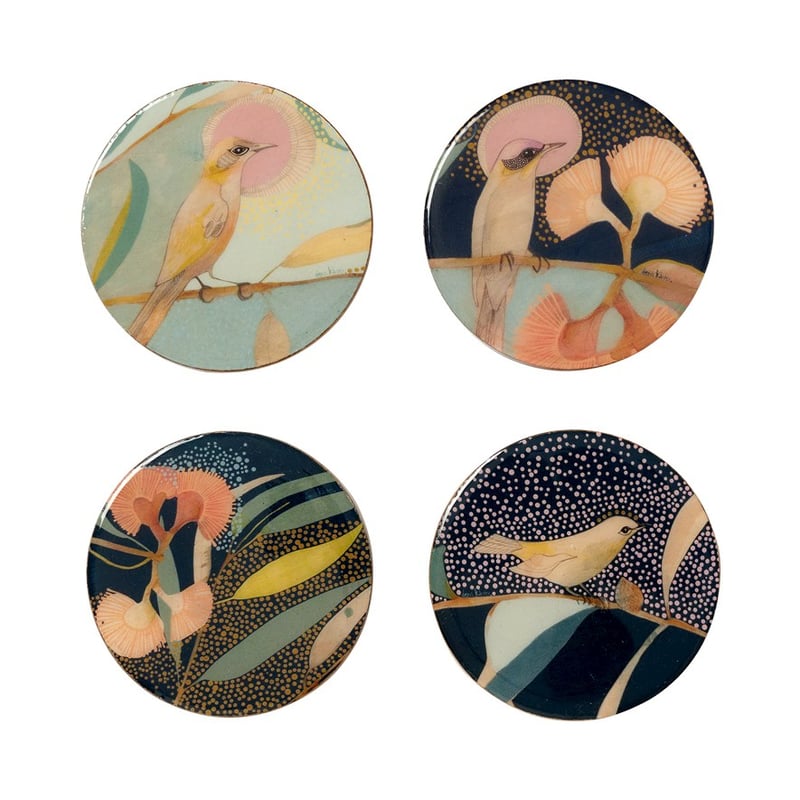 DK Mango Servingware W21 Pack 4 Coasters Dia10cm mixed 