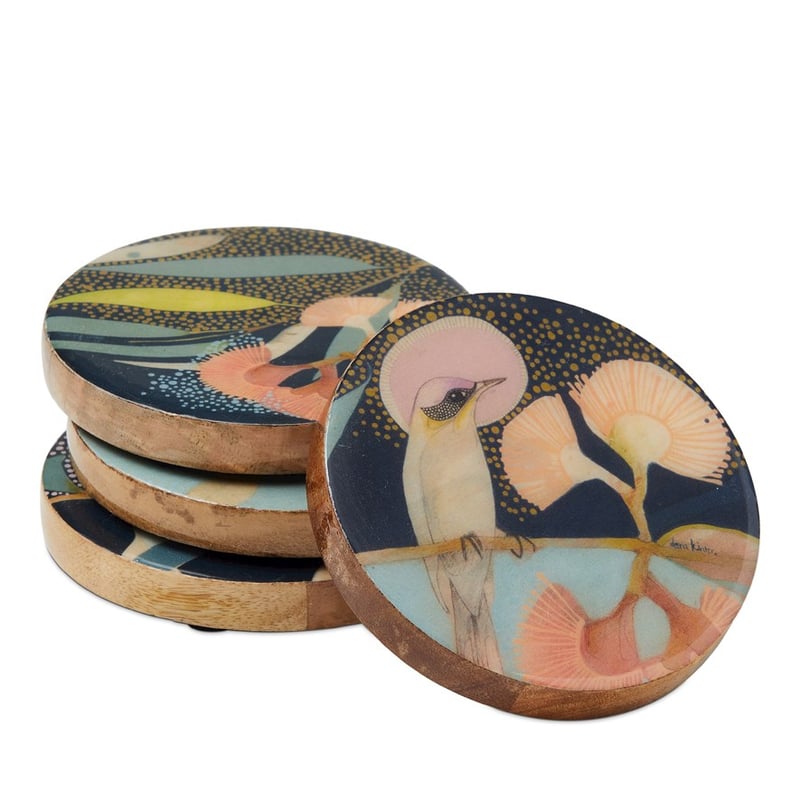 DK Mango Servingware W21 Pack 4 Coasters Dia10cm mixed 