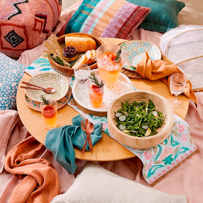 Indian Summer Mint Table Runner 