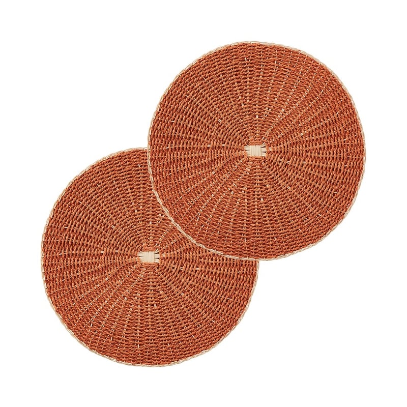 Summer Terracotta & Natural Placemats Lattice 