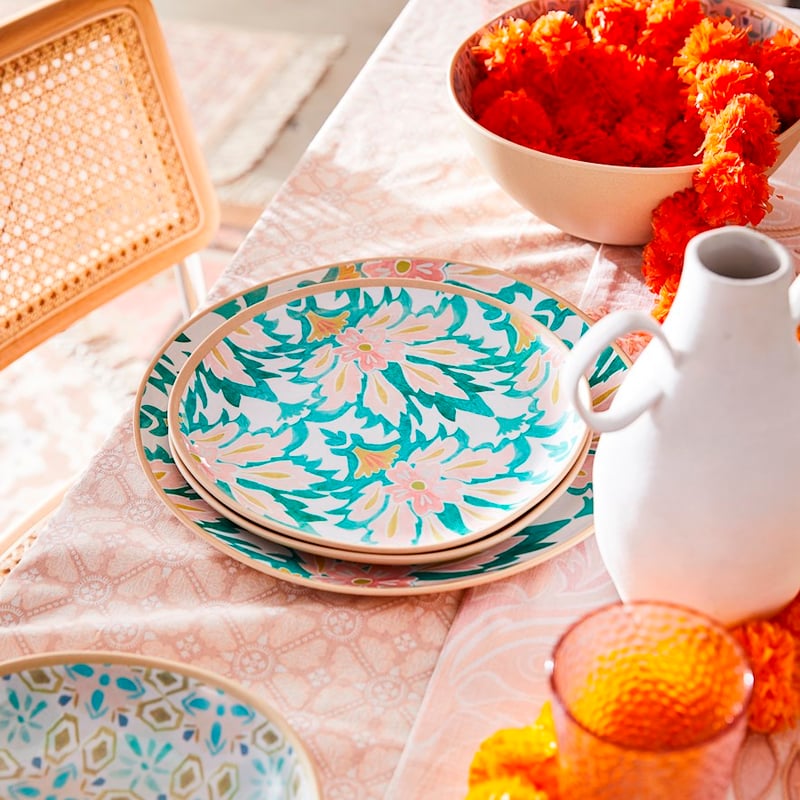 Indian Summer Woodblock Round Platter