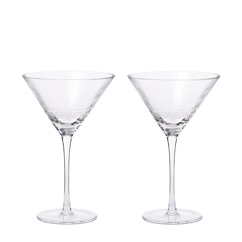 Hudson Glassware Clear Martini Set of 2