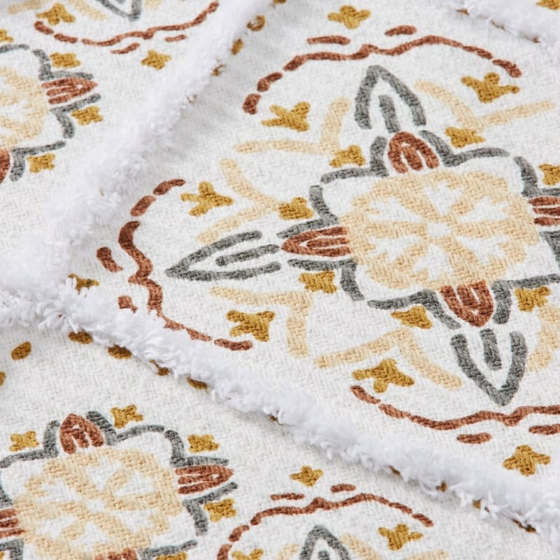 Moroccan Tufted Natural Table Runner