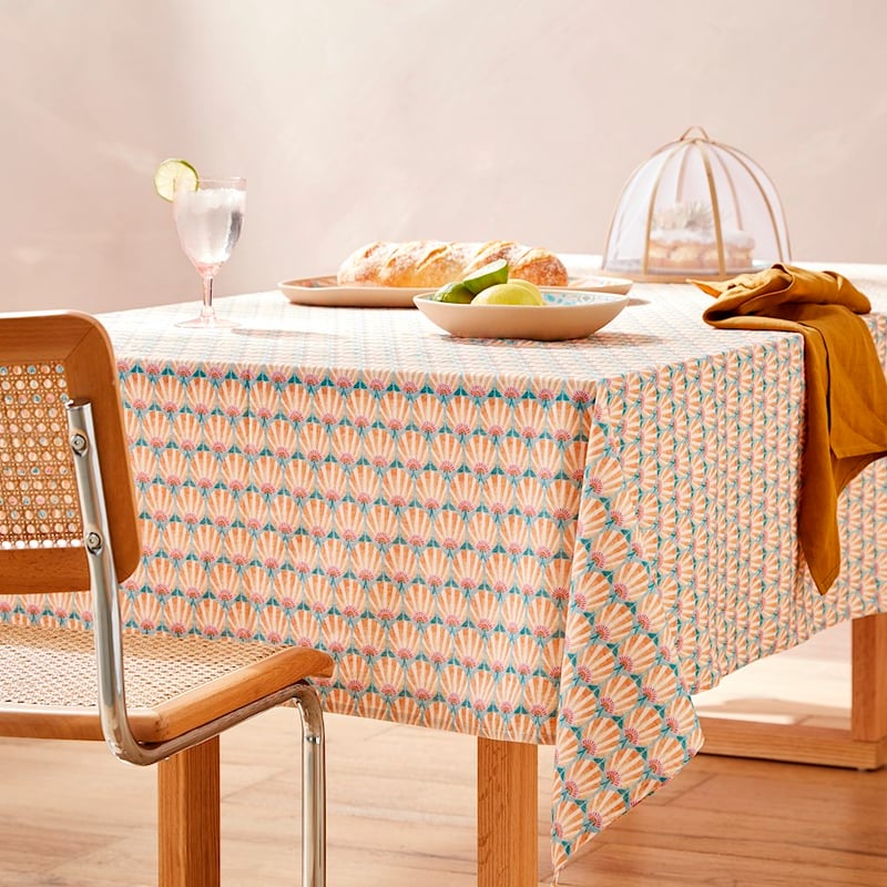 Mumbai Turquoise & Coral Tablecloth