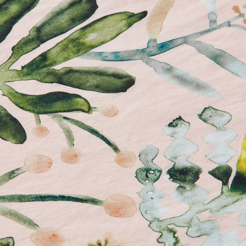 Habitation Pink & Green Linen Napkin 2 Pack