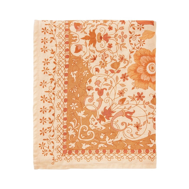 Wandering Folk Dawn Floral Linen Tablecloth