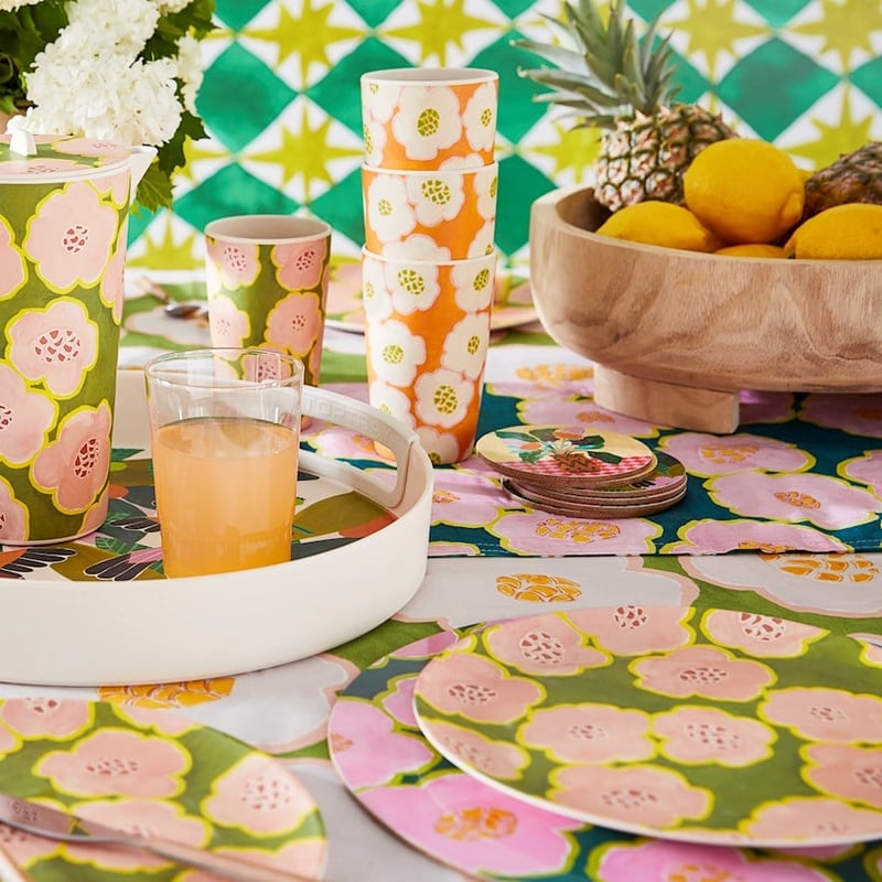 Togetherness Fiore Green Bamboo Plates Set of 2