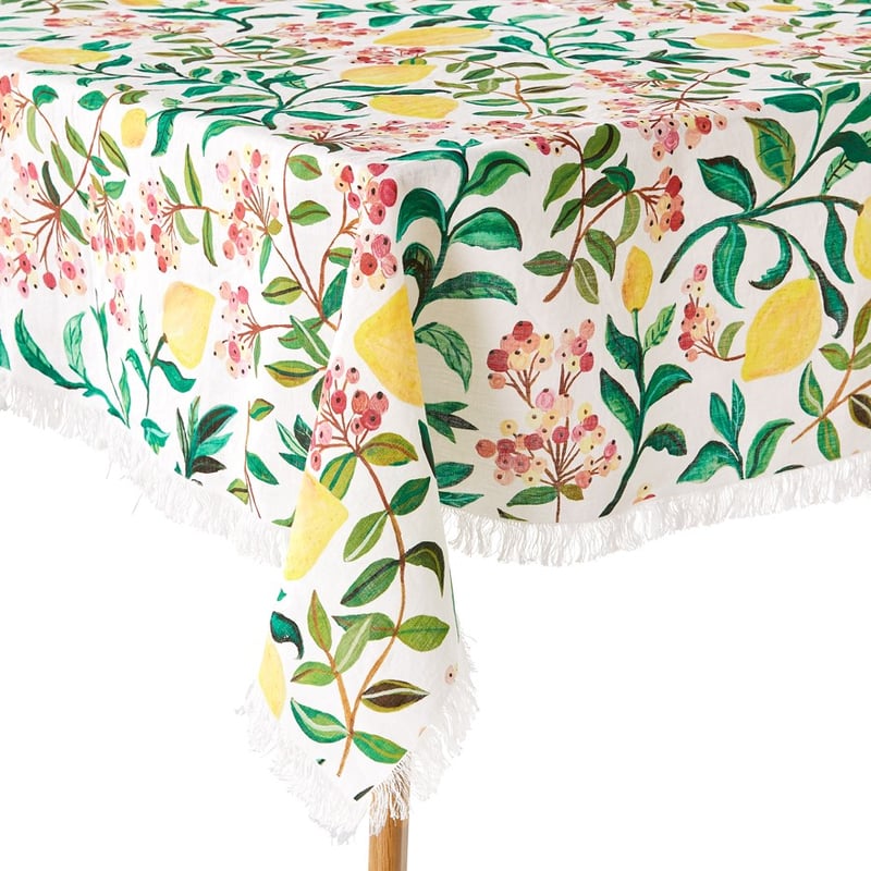 Togetherness Backyard Harvest Linen Tablecloth