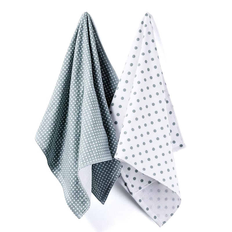 Zone Tea Towel 45x70cm Moss 2pk