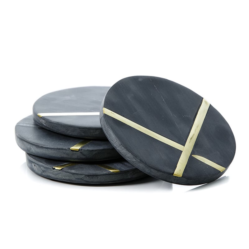 Slate & Brass Zali Coasters Pack of 4