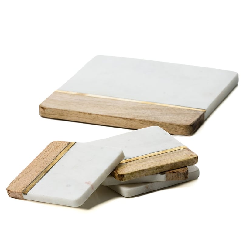 Mandalay Trivet Marble & Timber